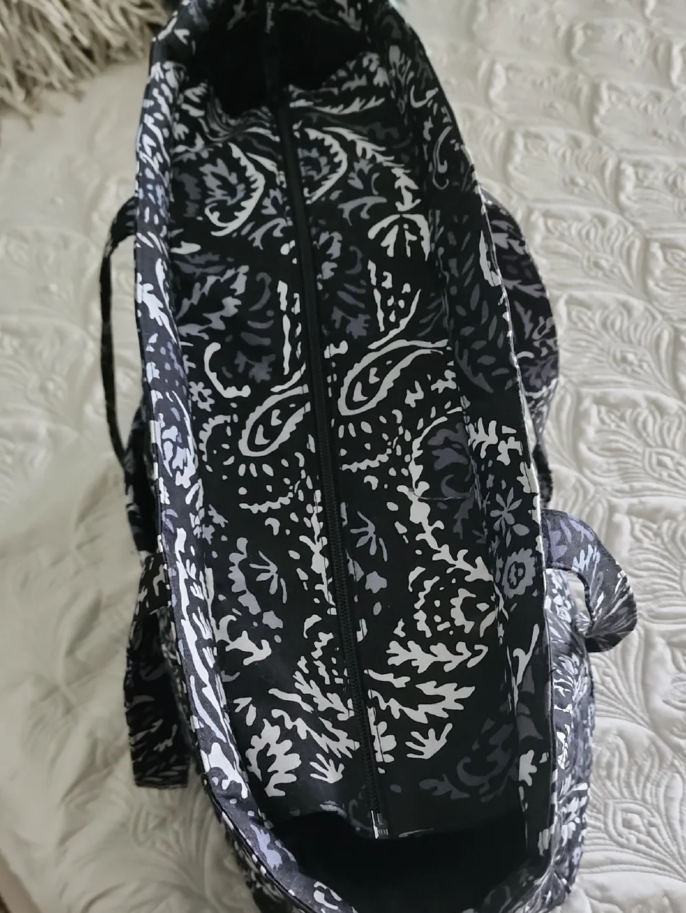 Vera Bradley Black & White With Gray  Paisley Tote Bag - Women - Picture 6 of 6